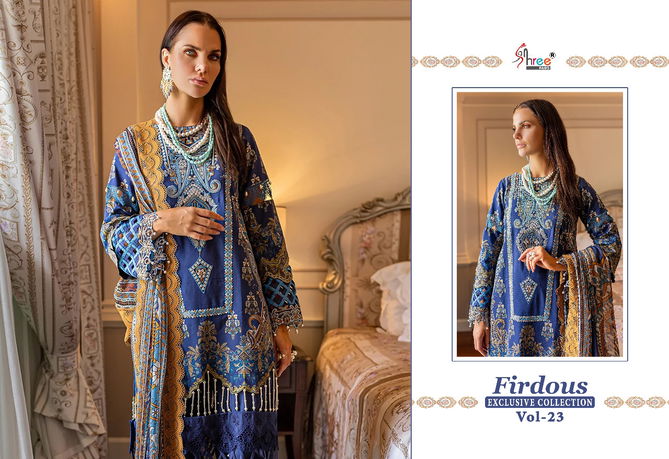 Shree Firdous 23 Festive Wear Wholesale Cotton Pakistani Salwar Suits 
